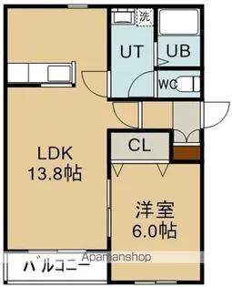 セゾンクレールⅢ【4階】の間取り