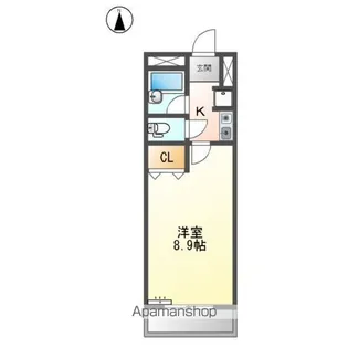 エスポアハイム壱番館【201号室】の間取り