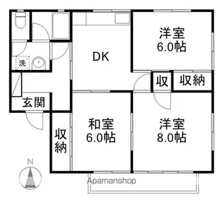 イースト拝野【2階】の間取り