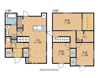 大阪府岸和田市別所町【一戸建】の間取り