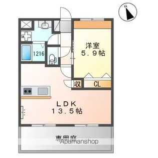 ヴァン ベール【1階】の間取り