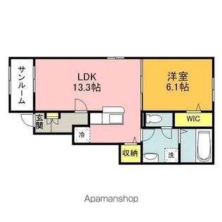 プロスペリティ田川 Ⅱ【1階】の間取り