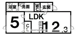 ウィステリアⅢ【2階】の間取り