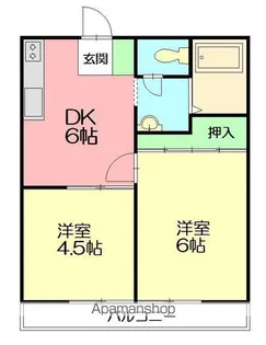 ハイツガーネット【2階】の間取り