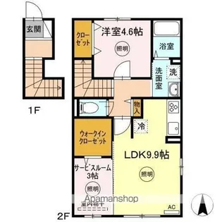 シャインポート屋島Ⅲ【201号室】の間取り