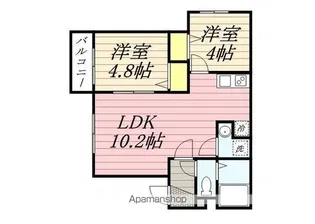 ベルデマール香椎【3階】の間取り