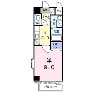 ヴォー・リバージュ境川【307号室】の間取り