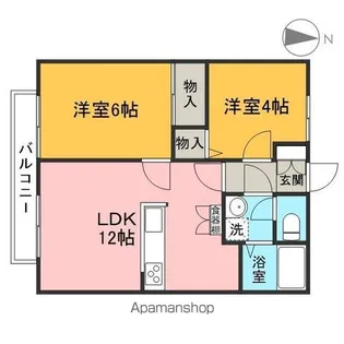 ファームハイツE【102号室】の間取り