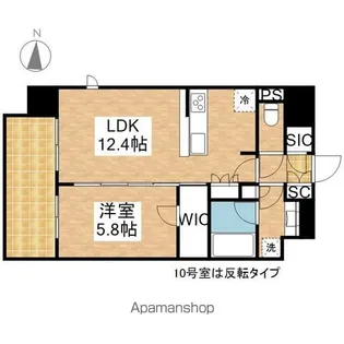 ザ・パークハビオ新栄【10階】の間取り