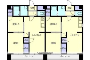 マンション平安【1階】の間取り