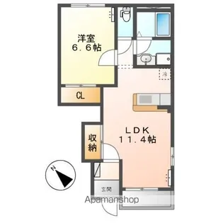 広島県福山市本郷町【アパート】の間取り