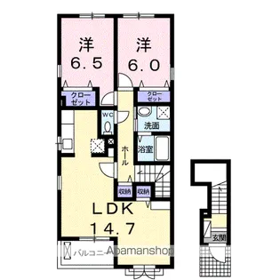 ソラーナ花の木【2階】の間取り
