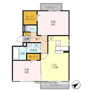 エスペランサ昭和【1階】の間取り