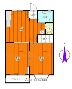 シャンポール竜王A【102号室】の間取り