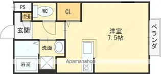 メゾンドゥ長瀬 Ⅱ【103号室号室】の間取り