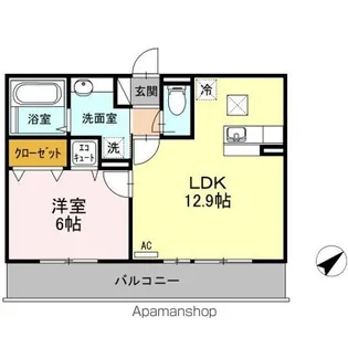 ルミエール榴ヶ岡【1階】の間取り