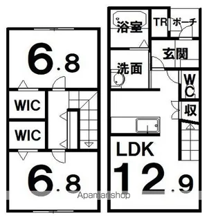 北海道河東郡士幌町字士幌西3線【テラスハウス】の間取り