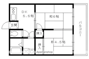 グランブルー宇治【2-B号室】の間取り