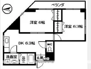 リューレント朝生田・【3階】の間取り