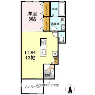 フィアブル A【1階】の間取り