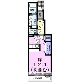 シャトワ宮後【1階】の間取り