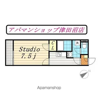 レオネクストフェルゼ津田沼【202号室】の間取り