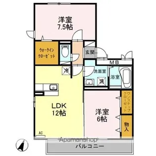 セジュールSAKURAⅡ【1階】の間取り