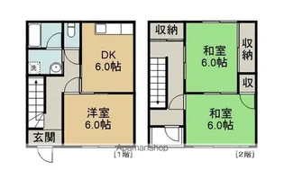 岐阜県高山市三福寺町【テラスハウス】の間取り