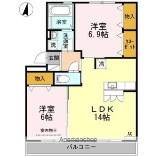 ピアチェーレ【2階】の間取り