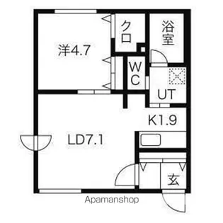 AQUA GARDEN平岸EAST(アクアガーデン平岸イースト)【203号室号室】の間取り
