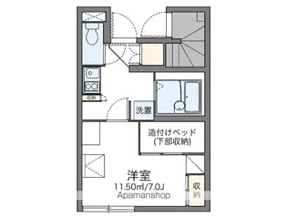 レオパレスリバティ【102号室】の間取り