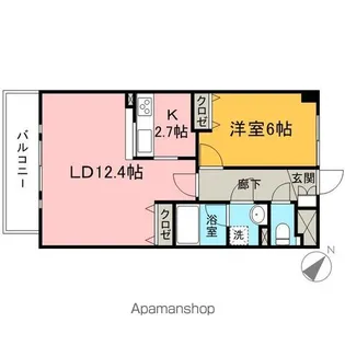 フルジェンテⅠ番館【202号室】の間取り