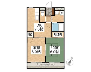 サンライズ久喜【1階】の間取り