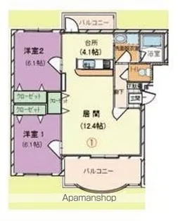 ブライムグッドウェイブ Ⅱ棟【3階】の間取り