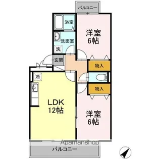 アルファタウン秦野新町 B【3階】の間取り