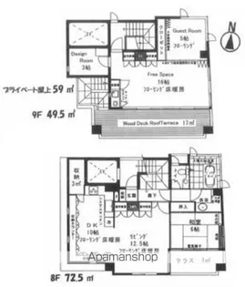 ハーベストハウス円山【801号室】の間取り