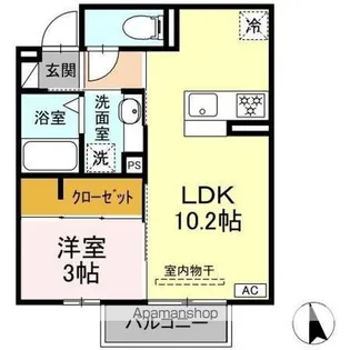 LE LIEN AKANE SOUTH【2階】の間取り