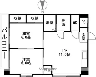 グランドハイム森松【301号室】の間取り