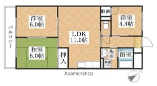 メゾンルミエール【302号室】の間取り