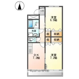 岐阜県岐阜市水海道1丁目【アパート】の間取り