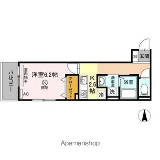 リッツ レジデンス B棟【1階】の間取り