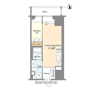 HF上野レジデンスEAST【7階】の間取り