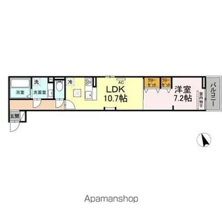 ル・リオン浅間町【1階】の間取り
