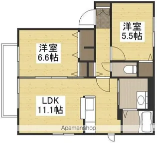 グラスガーデン B棟【1階】の間取り