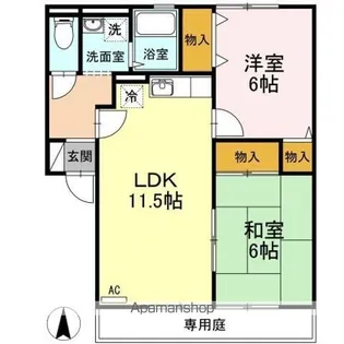 シャトレー・ワタナベ【1階】の間取り