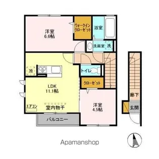アヴニール【2階】の間取り