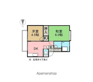 サニーハイツC【202号室】の間取り