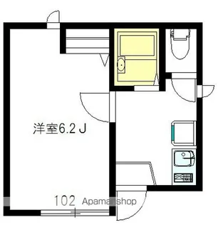 メゾンドゥパピヨン【1階】の間取り