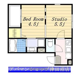 CASA B.B. CUBE【1階】の間取り