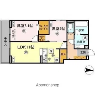 DーKUUTIO【1階】の間取り